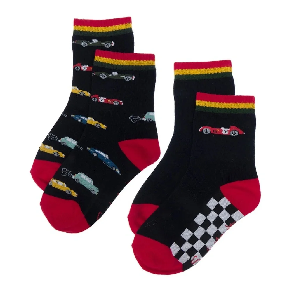 New 3 sets‎ of Kid's Race car & Dino socks
